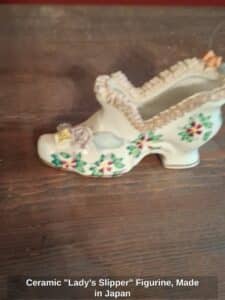 Ceramic-Ladys-Slipper-Figurine-Made-in-Japan