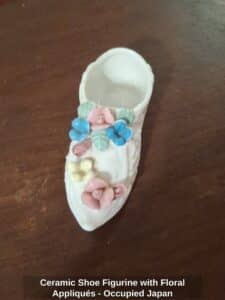 Ceramic-Shoe-Figurine-with-Floral-Appliqus-Occupied-Japan