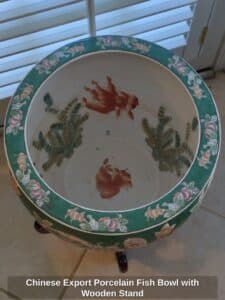 Chinese-Export-Porcelain-Fish-Bowl-with-Wooden-Stand-second-image