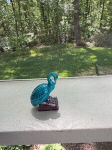 Chinese-Turquoise-Glazed-Ceramic-Heron-Figurine