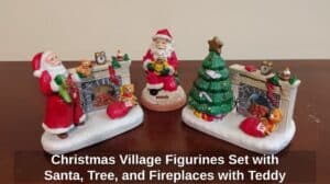 Christmas-Village-Figurines-Set-with-Santa-Tree-and-Fireplaces-with-Teddy-Bears