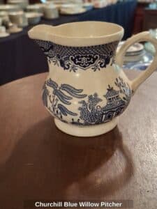 Churchill-Blue-Willow-Pitcher
