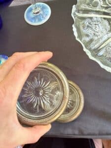 Cloisonn-Enamel-Miniature-Vase-and-Silver-Plated-Glass-Coasters-Set-of-second-image