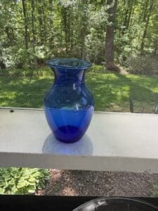 Cobalt-Blue-Blown-Glass-Vase
