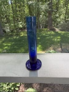 Cobalt-Blue-Glass-Bud-Vase-with-Circular-Base-second-image