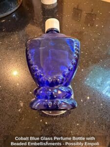 Cobalt-Blue-Glass-Perfume-Bottle-with-Beaded-Embellishments-Possibly-Empoli-second-image
