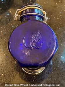 Cobalt-Blue-Wheat-Embossed-Octagonal-Jar