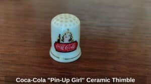 Coca-Cola-Pin-Up-Girl-Ceramic-Thimble