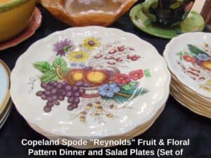 Copeland-Spode-Reynolds-Fruit-Floral-Pattern-Dinner-and-Salad-Plates-Set-of-