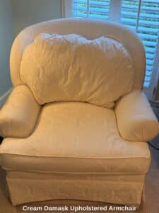 Cream-Damask-Upholstered-Armchair