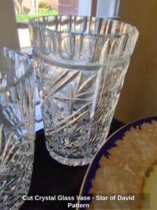Cut-Crystal-Glass-Vase-Star-of-David-Pattern