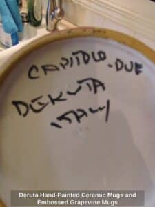 Deruta-Hand-Painted-Ceramic-Mugs-and-Embossed-Grapevine-Mugs-second-image