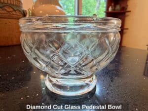 Diamond-Cut-Glass-Pedestal-Bowl