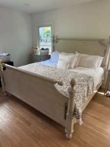 Distressed-Louis-Philippe-Style-Bed-Frame