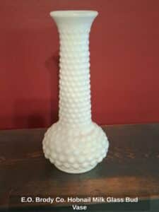 E.O.-Brody-Co.-Hobnail-Milk-Glass-Bud-Vase