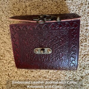 Embossed-Leather-Journal-with-Celtic-Knotwork-and-Clasp-second-image