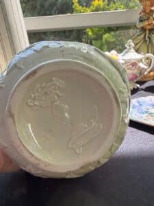 English-Majolica-Pitcher-by-T.J.-J.-Mayer-with-Grapevine-Motif-second-image