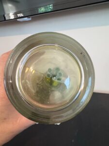 Faux-Pink-Peony-and-Hydrangea-Arrangement-in-Glass-Vase-third-image