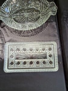 Federal-Glass-Windsor-Pattern-Relish-Tray-and-Divided-Dish-Set