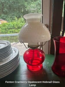 Fenton-Cranberry-Opalescent-Hobnail-Glass-Lamp