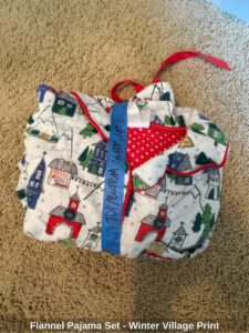 Flannel-Pajama-Set-Winter-Village-Print