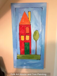Folk-Art-House-and-Tree-Painting
