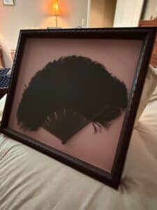 Framed-Black-Ostrich-Feather-Fan