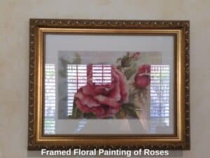 Framed-Floral-Painting-of-Roses