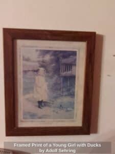 Framed-Print-of-a-Young-Girl-with-Ducks-by-Adolf-Sehring
