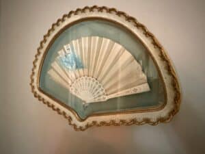 Framed-Victorian-Hand-Painted-Fan-with-Mother-of-Pearl