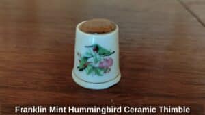 Franklin-Mint-Hummingbird-Ceramic-Thimble