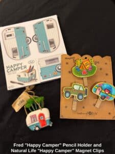 Fred-Happy-Camper-Pencil-Holder-and-Natural-Life-Happy-Camper-Magnet-Clips-Set