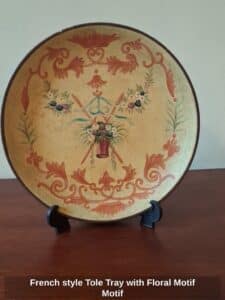 French-style-Tole-Tray-with-Floral-Motif