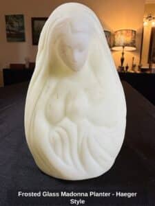 Frosted-Glass-Madonna-Planter-Haeger-Style