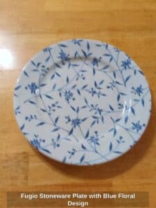 Fugio-Stoneware-Plate-with-Blue-Floral-Design