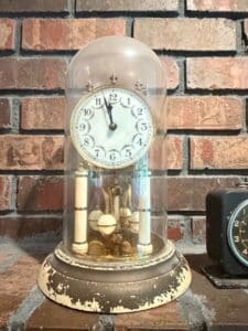 German-Schatz-Day-Anniversary-Clock-Under-Glass-Dome