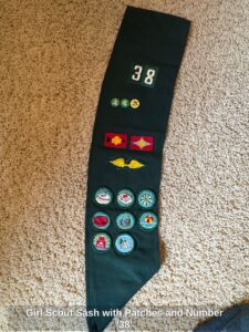 Girl-Scout-Sash-with-Patches-and-Number-