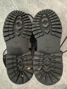 Giuseppe-Zanotti-Black-Python-Embossed-Leather-Combat-Boots-third-image