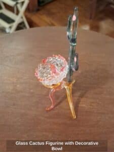 Glass-Cactus-Figurine-with-Decorative-Bowl-second-image