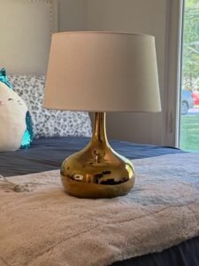 Gold-Bulbous-Table-Lamp-with-Cream-Drum-Shade