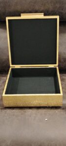 Gold-Faux-Shagreen-Jewelry-Box-with-Handle-second-image