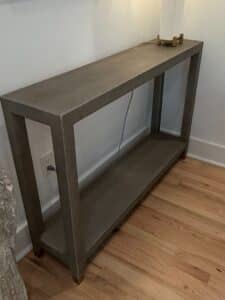 Gray-Shagreen-Console-Table-with-Lower-Shelf-1