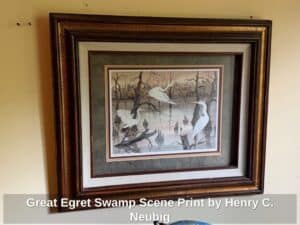 Great-Egret-Swamp-Scene-Print-by-Henry-C.-Neubig