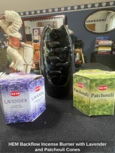 HEM-Backflow-Incense-Burner-with-Lavender-and-Patchouli-Cones
