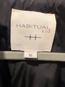 Habitual-Kid-Black-Hooded-Drawstring-Waist-Jacket-third-image