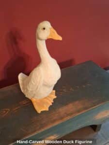Hand-Carved-Wooden-Duck-Figurine