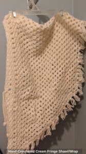Hand-Crocheted-Cream-Fringe-Shawl-or-Wrap