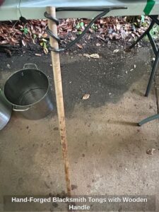 Hand-Forged-Blacksmith-Tongs-with-Wooden-Handle