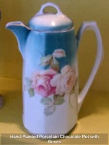 Hand-Painted-Porcelain-Chocolate-Pot-with-Roses
