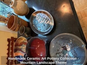 Handmade-Ceramic-Art-Pottery-Collection-Mountain-Landscape-Theme